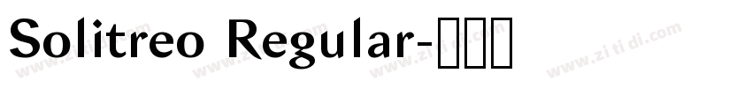 Solitreo Regular字体转换 Solitreo Regular字体转换